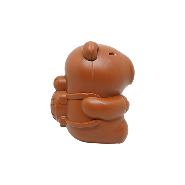 ALCANCIA PLAS CAPIBARA 14 CM PEQ C/TORTUGA ATRAS ALCAPLAST