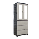 ROPERO PLAS C/DOB ESPEJO BEIGE CHIA SANCHIA