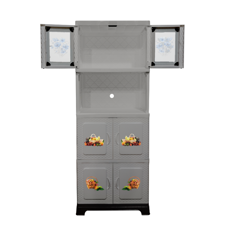 CHINERO PLAS TERESITA RATAN 4 NIV C/2 PTAS VID 160X60.5X40 CM DECO BEIGE SANCHIA