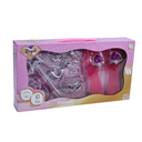 SET ACCESORIOS P/PRINCESA C/ZAPATOS PLA/ROSA 10 PZ CAJ ROYAL 45290/71318