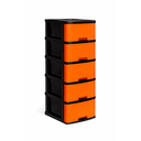 GAVETERO PLAS MINI 5 NIV NARANJA C/RODOS KAWAKI