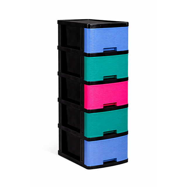 GAVETERO PLAS MINI 5 NIV MIXTOS TRAD C/RODOS KAWAKI