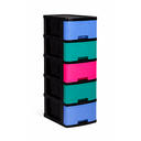 GAVETERO PLAS MINI 5 NIV MIXTOS TRAD C/RODOS KAWAKI