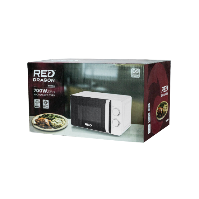 HORNO MICROONDA 20LT 700W 6 NIV POT BL RED DRAGON 20MX81-L