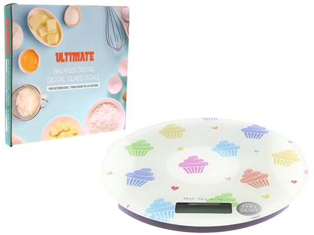 BASCULA/PESA DIGITAL P/ALIMENTOS VID 19 CM ULTIMATE 739-06198