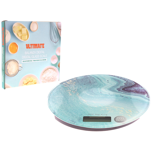 BASCULA/PESA DIGITAL P/ALIMENTOS VID 19 CM ULTIMATE 739-04914