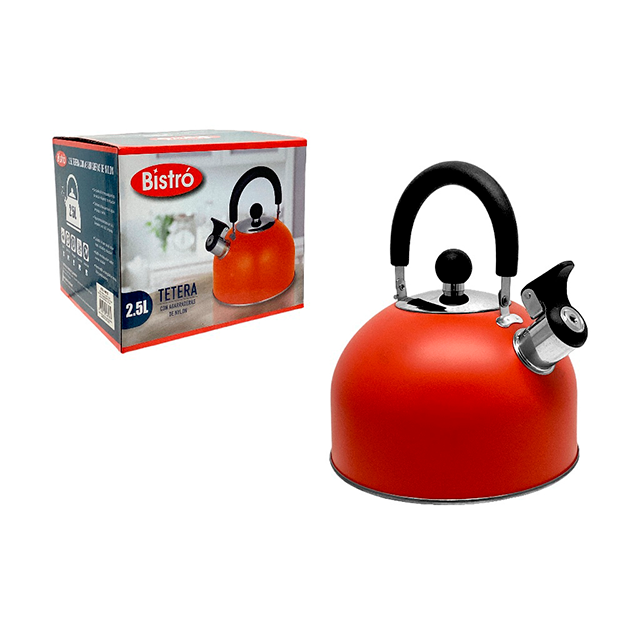 TETERA ACERO LISO 2.5 LT ANARAN/PLAT BISTRO 713-04627