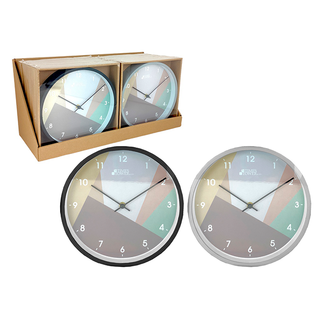 RELOJ D/PARED VID 10" TIMES TOWER MAYS 602-03063