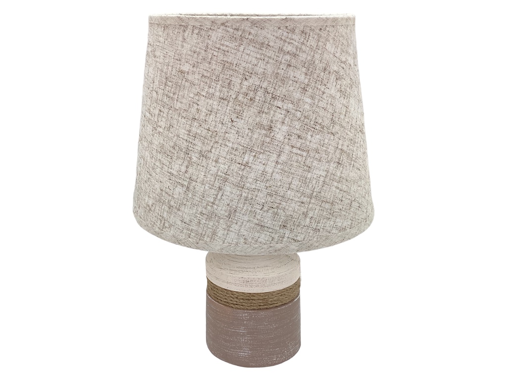 LAMPARA MESA 32 CM CERA/TELA CHOC DECORE MAYS 604-01364A