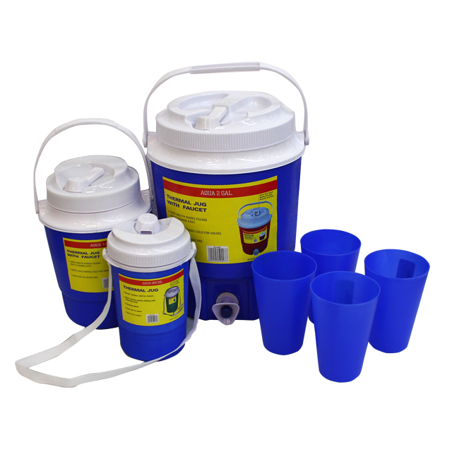 SET 7 PZ COOLER/TERMOS C/VAS 16 OZ 2/0.50/0.30 GL COL SURT MAYS 717-WJ003