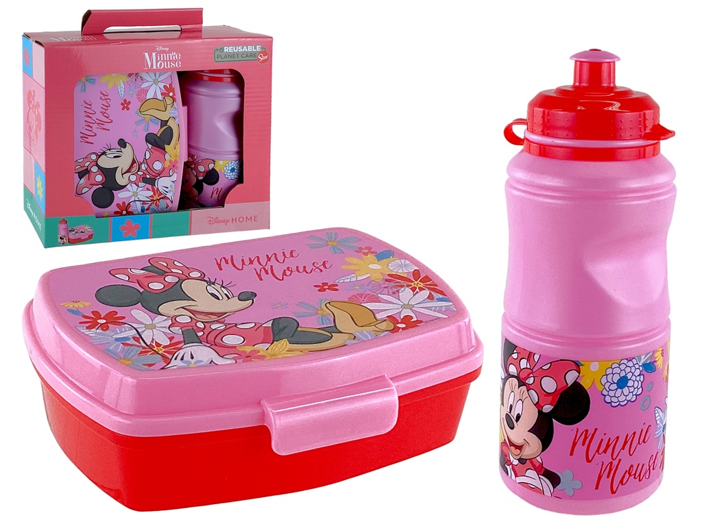 SET 2 PZ DEPOSITO/ENV P/ALIMENTO + BOTELLA ROS/RJ DISNEY MAYS 744-74473