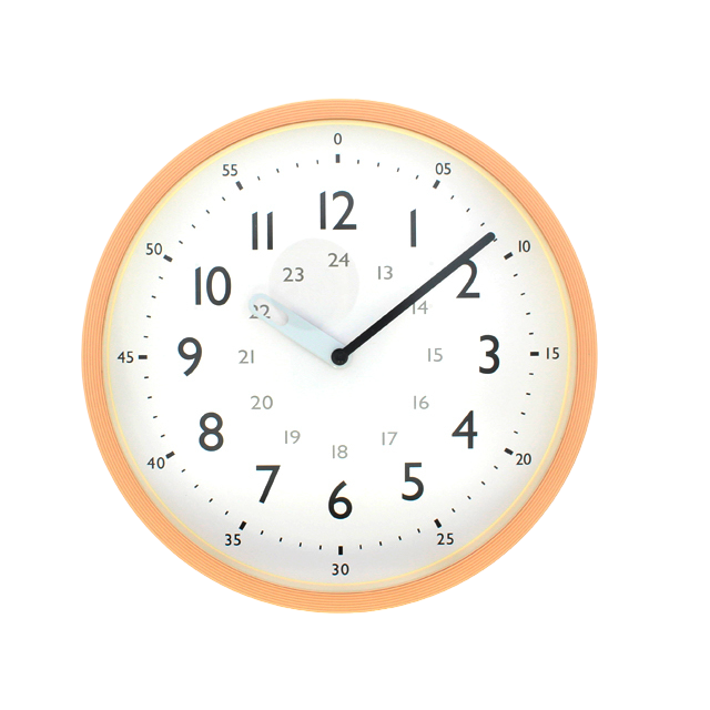 RELOJ PARED PLAS 12" RED CORAL TIMES TOWER 602-2006197