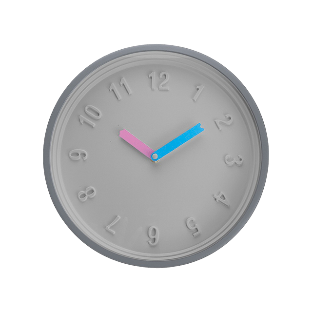 RELOJ PARED PLAS 30 CM RED GRIS TIMES TOWER 602-2401907