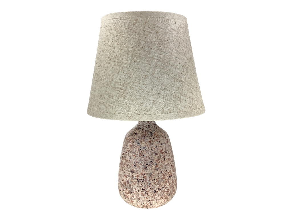 LAMPARA MESA 32 CM CERA/TELA GR/CREMA DECORE 604-05211