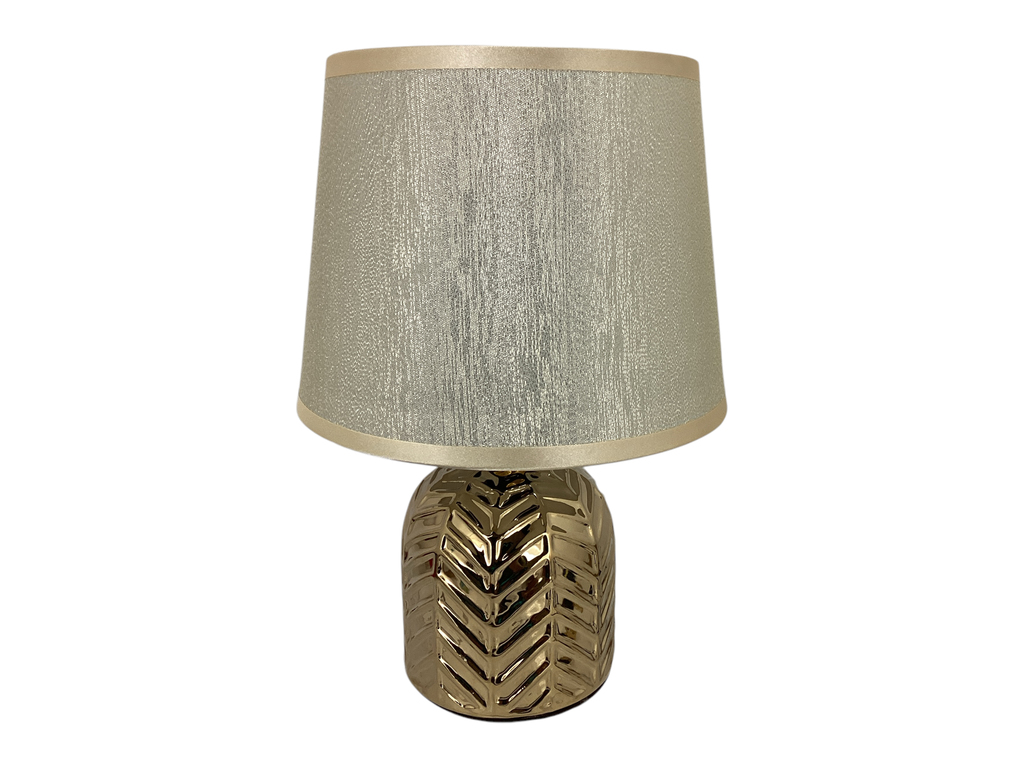 LAMPARA MESA 27 CM CERA/TELA DOR DECORE 604-2403283