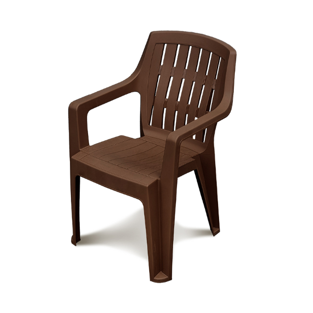 SILLA PLAS BALI C/B RESP RAY VERT CHOCO PREMIUM GUATEPLAST AR011446-PCH-0