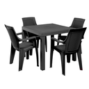 COMEDOR PLAS ETERNO RATAN P/4 PERSONAS C/4 SILLAS C/B CF SANCHIA