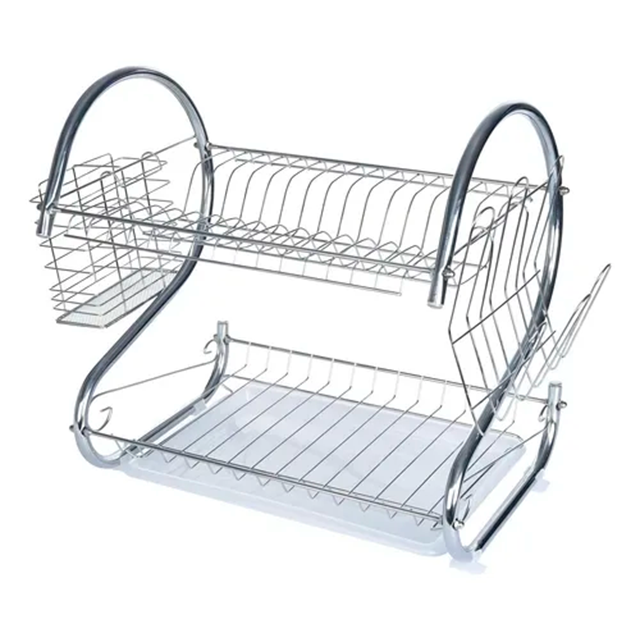 ESCURRIDOR CROMADO C/BANDEJA PLAS CAJ 8051/YJ-09-4458