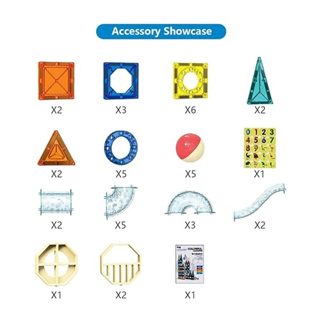 SET 42 PZ MAGNETICAS FORMAS SURT CAJ COLORFUL CASAMAS 1306
