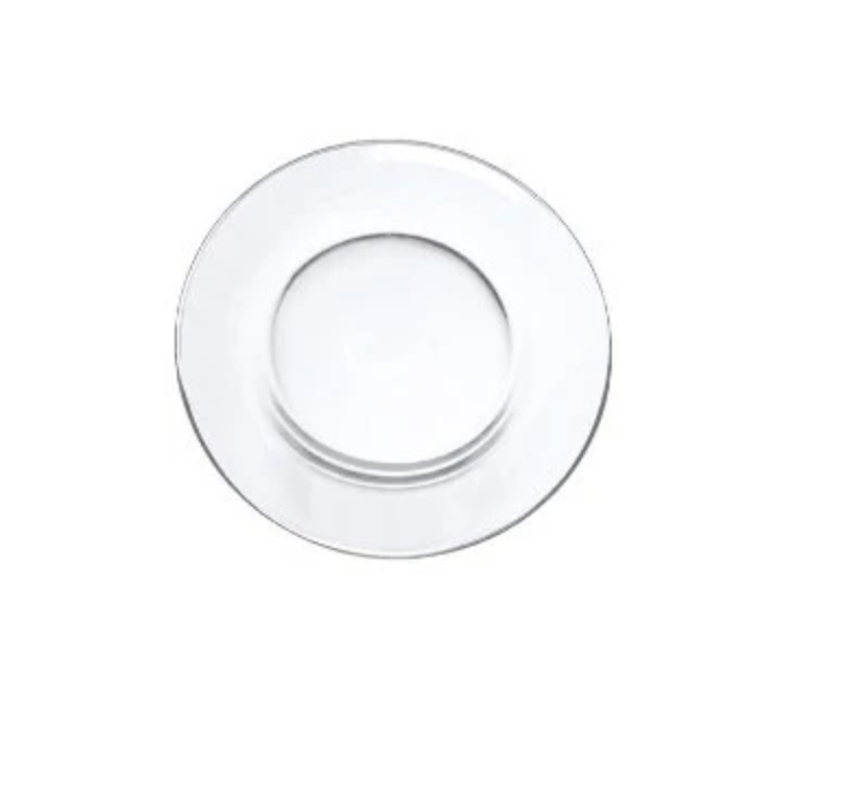 PLATO VID 10.5" RED TRANS DECO NAV SNOWFLAKE CRISA 5844-DS9