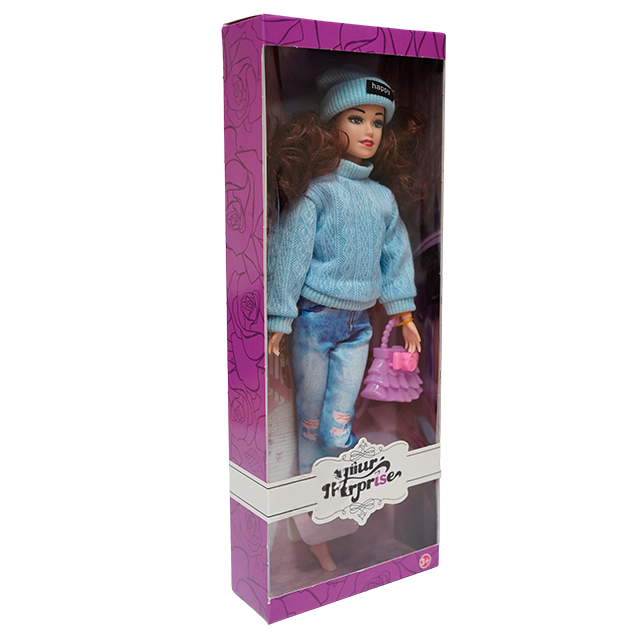 MUÑECA T/BARBIE C/SUETER+GORRO CAJ BLM55J