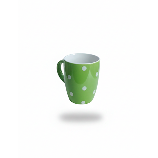 TAZA CERA 10 OZ C/PUNTOS COLORES SURT GIGI DF-231
