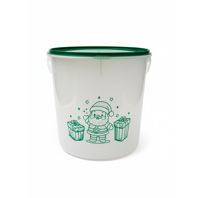 CUBETA PLAS 11.5 LT C/T DECO NAVIDAD TACOPLAST 96051