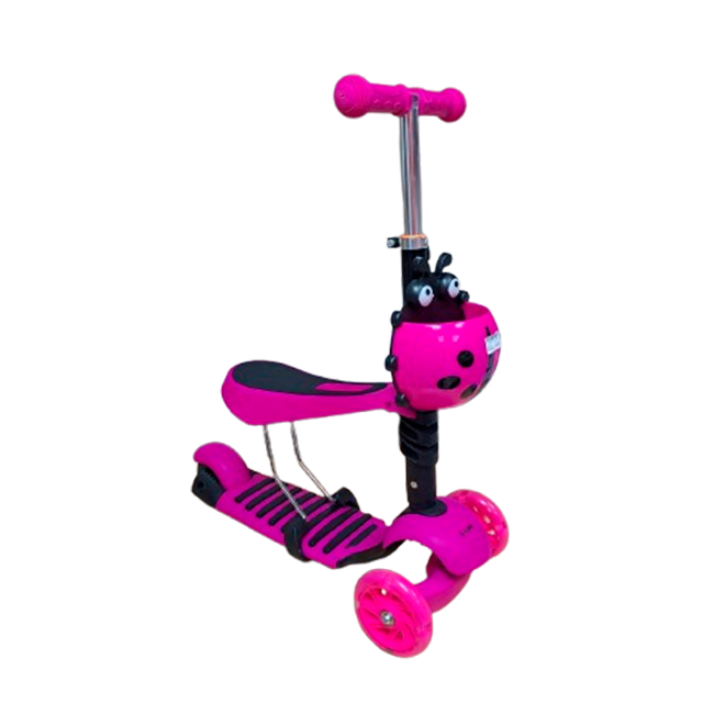 SCOOTER 3 EN 1 C/LUCES C/RUEDAS ROSA CAJ B-SCOOT BLSCOOT08/45622