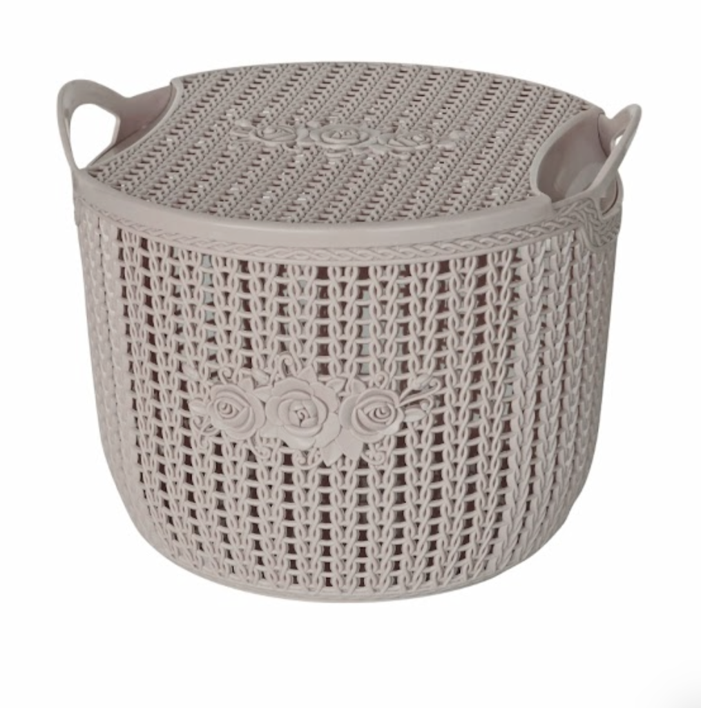 DOCENA CANASTILLA PLAS MINI CAPUCCETO RED 21.5 CM CALADA C/OREJ C/T SURT MEGA