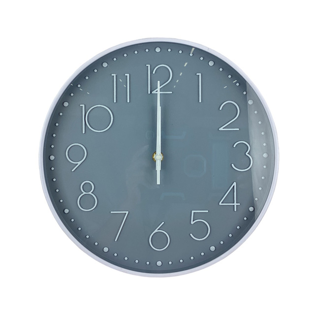 RELOJ PARED 30 CM RED BL/GRIS 602-39552