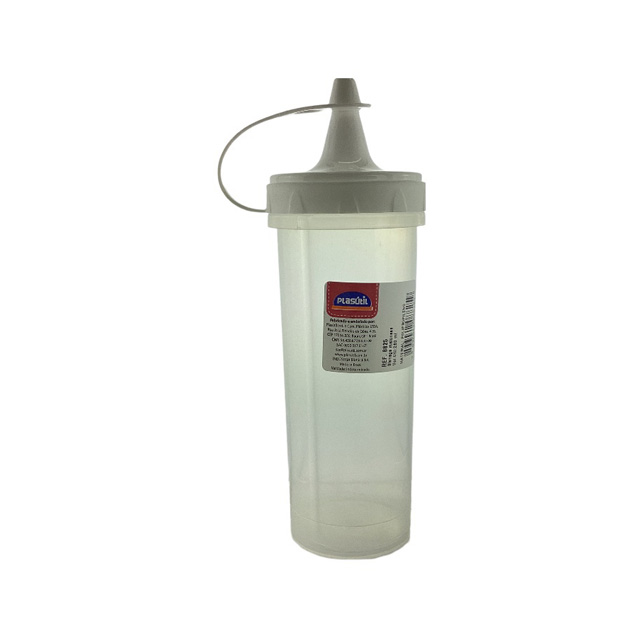 BOTELLA P/SALSA 280 ML BL/TRANS 723-8825