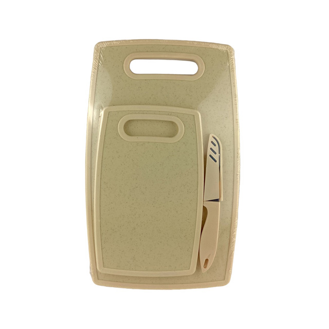 SET 3 PZ TABLA P/PICAR GDE/PEQ+CUCHILLO CREMA 723-05366