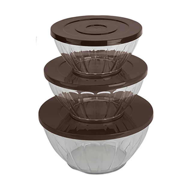 SET 3 ENSALADERAS PLAS RED CONICA TRANS C/T CF WINDROSE 723-05556