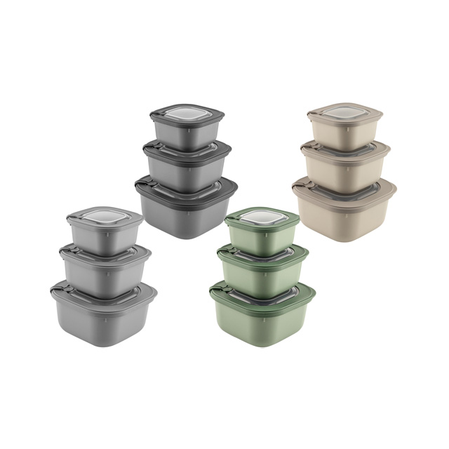 SET 3 ENVASES CUAD C/T CREMA/GRIS/AZ/VD 723-00695