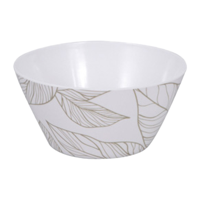 TAZON 6" CONICO RED BL DECO HOJAS GRIS 726-03540