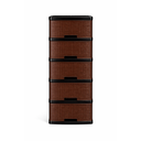 GAVETERO PLAS MINI 5 NIV CHOCOLATE C/RODOS KAWAKI