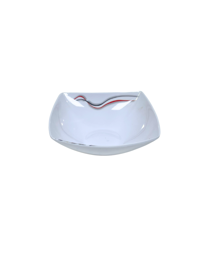 BOWL MELA 6.5" CUAD CONICO LISO BL DECO C/RJ-NG-GR CM MEL-CR-18