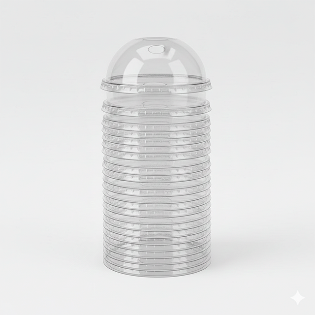 TAPA DESE DOMO P/VASO PET TIPO U 12/16 OZ TRANS 50 UN