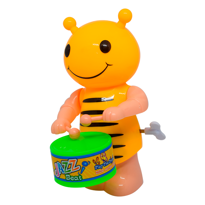 DOCENA MUÑECO CUERDA ABEJA C/TAMBOR 8452