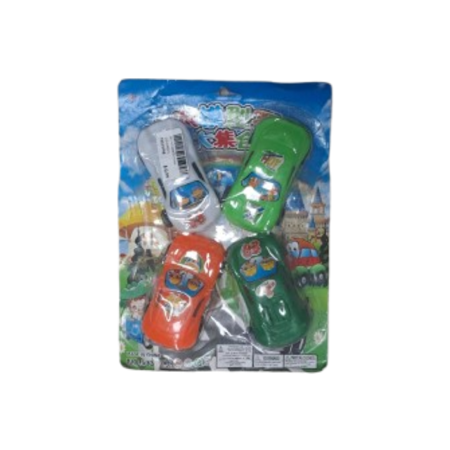 DOCENA SET 4 CARROS PLAS COLORES SURT BLIS 533