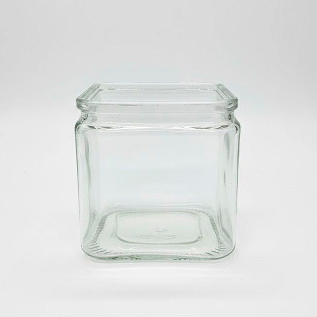 BASE VID CLARO CUAD C/ORILLA 3.75X3.75X3.75" HC-25090