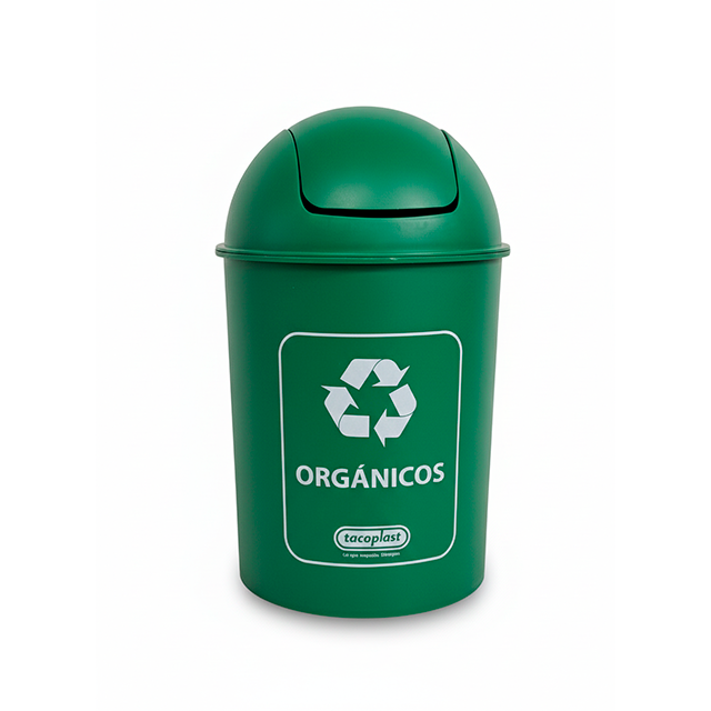 BASURERO PLAS 20 LT VER ORGAN RECICLABLE TACOPLAST 86103