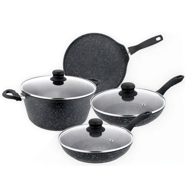 BATERIA COCINA ANTIAD 7 PZ MARMOLEADA NG AIKCW7B