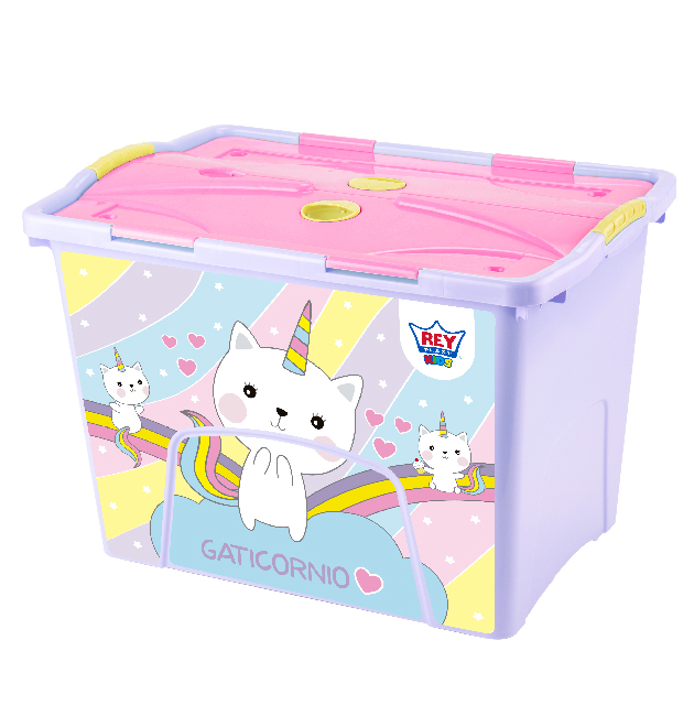 BAUL PLAS MOVIL LOCK #100 DECO NIÑA 78.4 LT REYPLAST CJX063800