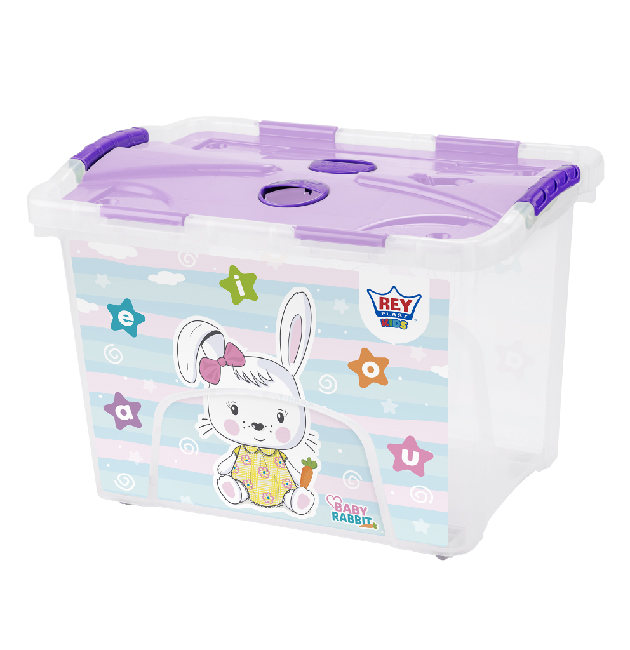 BAUL PLAS MOVIL LOCK #45 DECO NIÑA 30.8 LT REYPLAST CJX064500