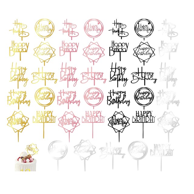 CAKE TOPPER FELIZ CUMPLEAÑOS SURT BOL GIGI