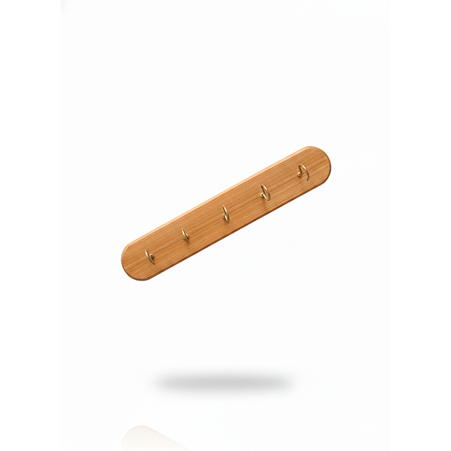 COLGADOR PARED MAD 5 GANCHOS ARTESANAL COL001P