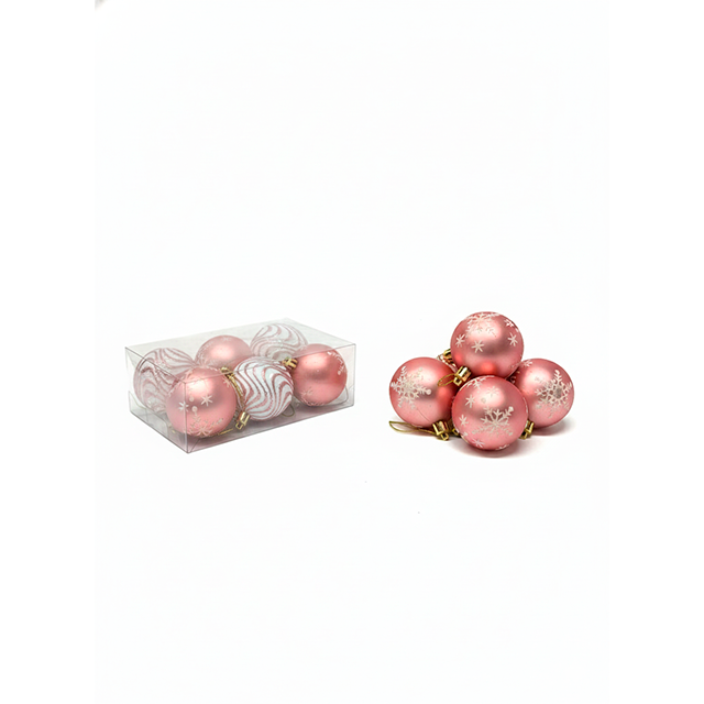 ESFERA NAVIDEÑA 6 CM C/BRILLO COL PASTEL SURT 6 PZ ZY3713ELL