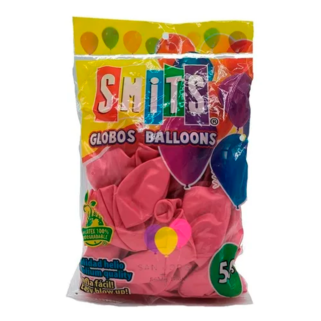 GLOBO 11 METAL ROSADO 50 PZ NATUREST FINEST 903636