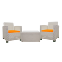 JUEGO SALA BEIGE 2 SILLONES C/MESA/COJIN NAR ALAMO SANCHIA 185226